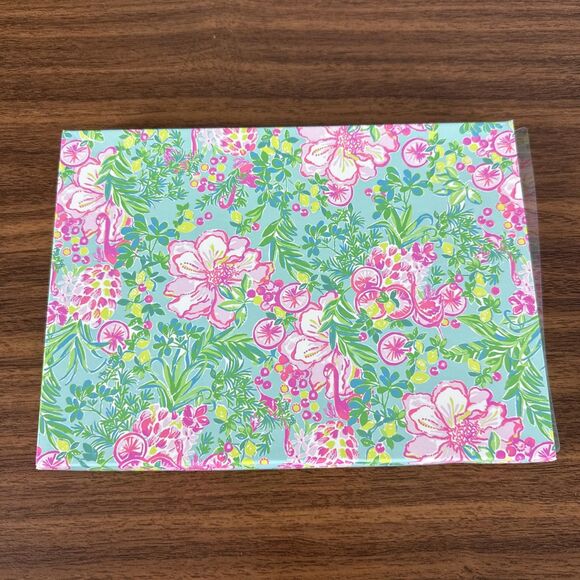 Lilly Pulitzer Printed 4 Piece Cocktail Napkin Set Pineapple Flamingo Floral - Picture 8 of 10